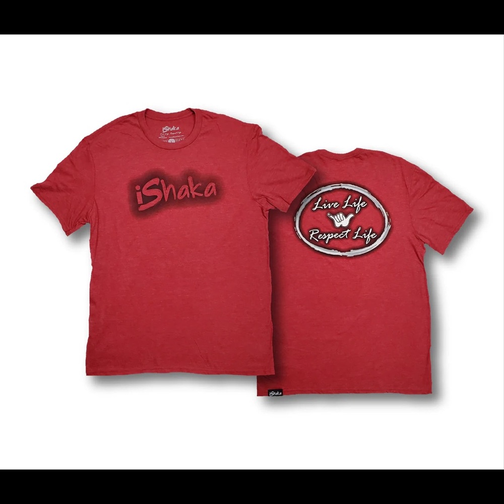 LIVE LIFE RESPECT LIFE T-SHIRT (RED)